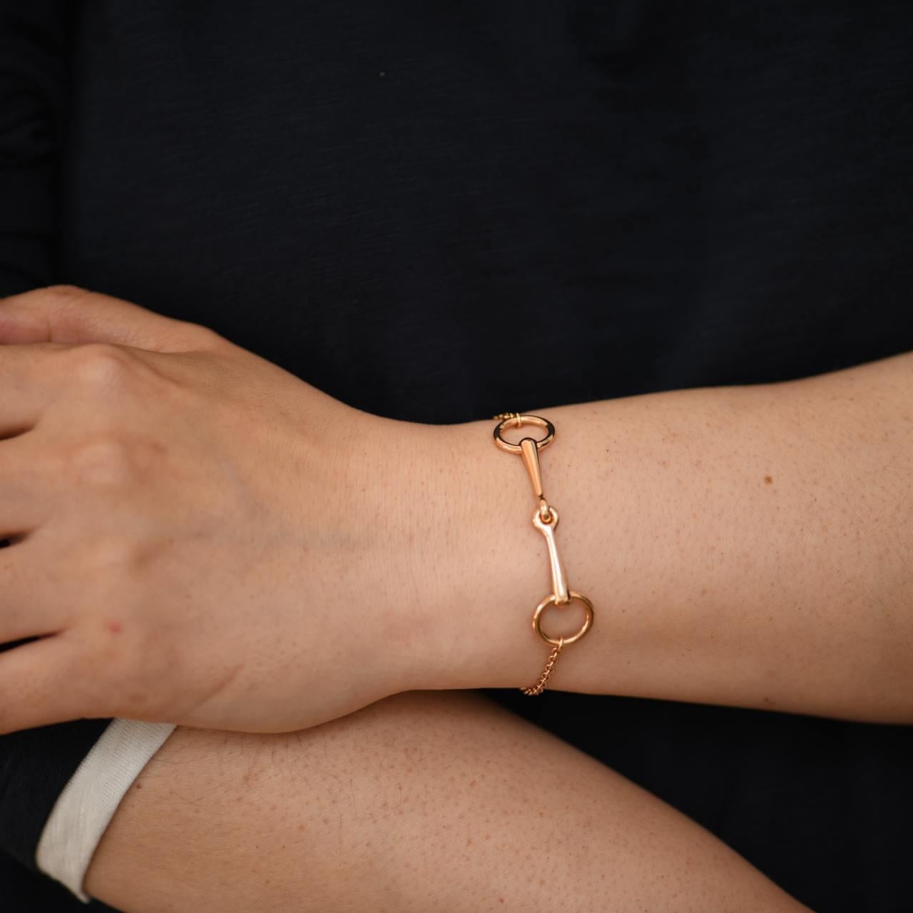 Brazalete Hermès Filet d'Or Oro rosa 18 quilates Diamante Pequeño Model SH Sin cortar en venta