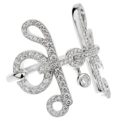 Hermes Filet D'or Diamond White Gold Cocktail Ring