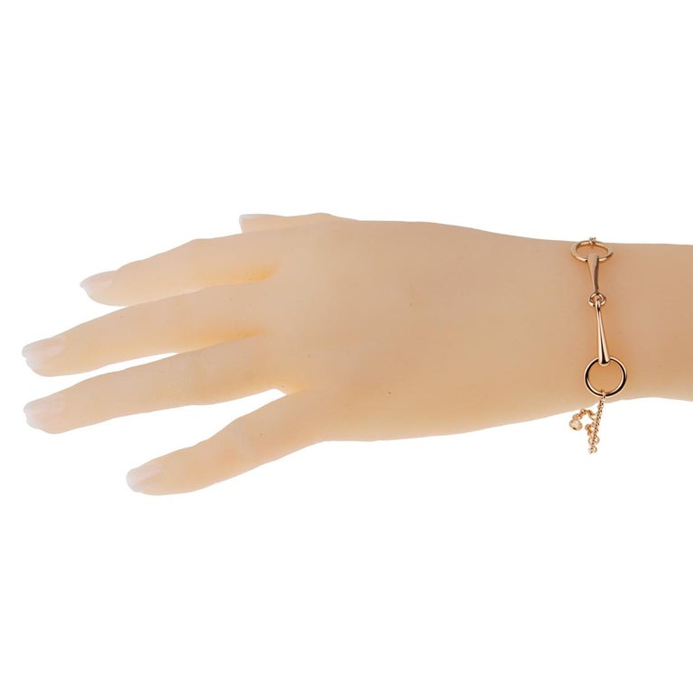 Hermes Filet d'Or Rose Gold Diamond Bracelet at 1stDibs