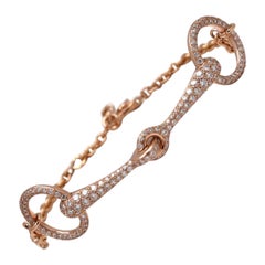 Hermés Filet D
or Rose Gold Diamond Bracelet