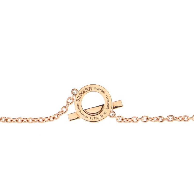 Hermes Finesse Bracelet 18K Rose Gold and Diamonds In Good Condition In New York, NY