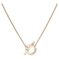 Hermes Finesse Diamond 18k Rose Gold Necklace
