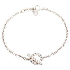 Hermes Finesse Diamond 18k White Gold Bracelet