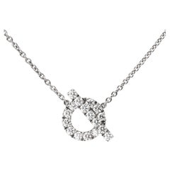 Hermès Finesse Diamant-Halskette aus 18k Weißgold