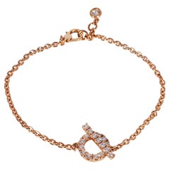 Hermès Bracelet finesse en or rose 18 carats avec diamants 0,55 carat poids total