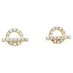 Orecchini Hermes Finesse in oro rosa 18k e diamanti
