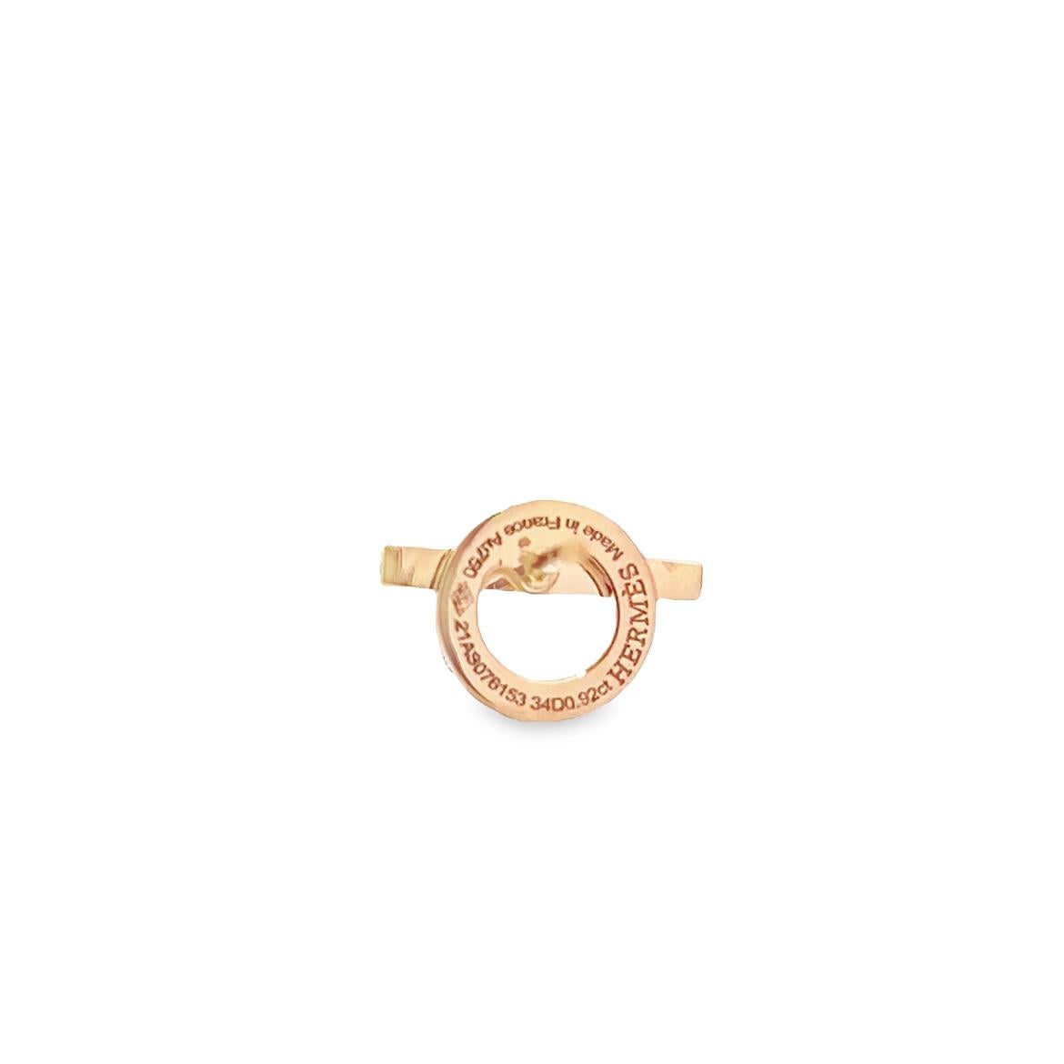 Hermes Diamond Finesse Earrings, 18k Rose Gold im Zustand „Hervorragend“ im Angebot in New York, NY
