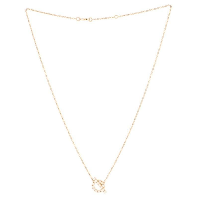 hermes finesse necklace rose gold