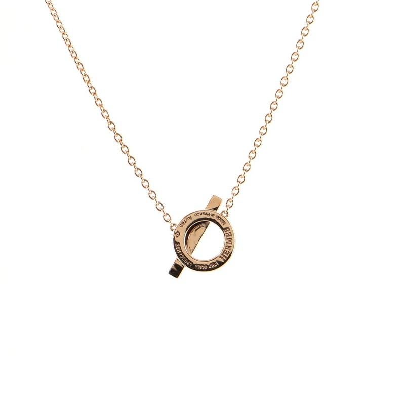 hermes finesse necklace rose gold