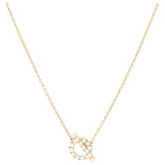 Hermès Finesse Pendant Necklace 18k Rose Gold and Diamonds
