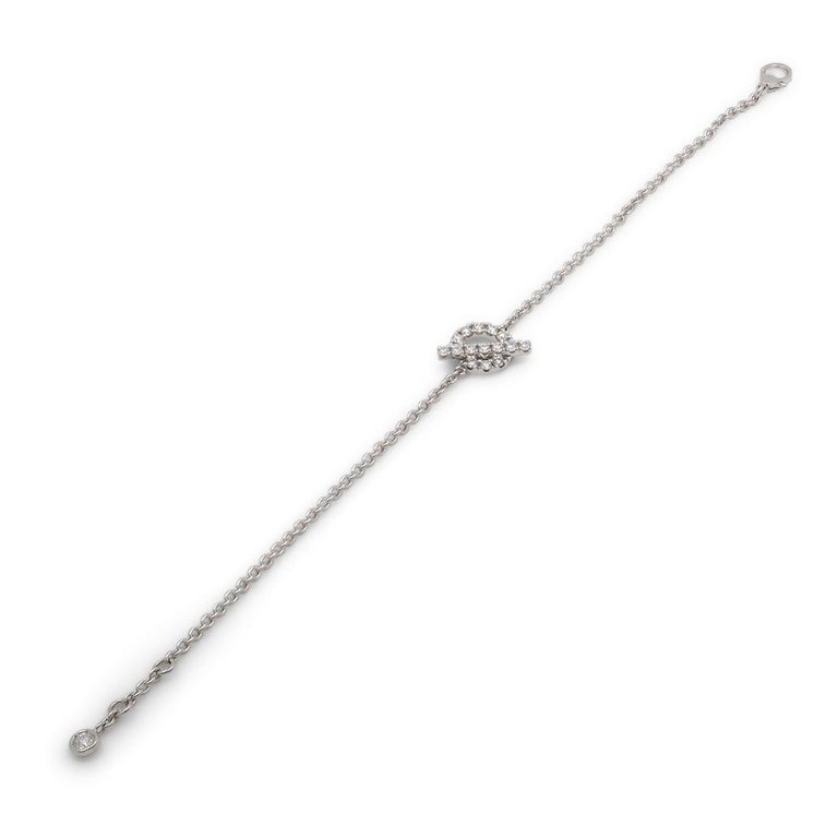 Hermès 'Finesse' White Gold Diamond Bracelet at 1stDibs