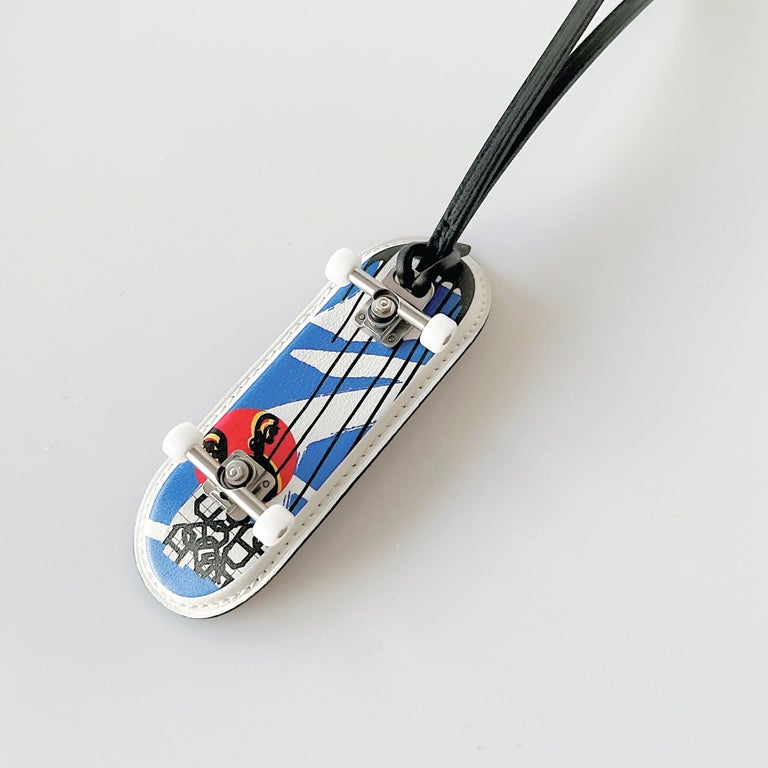 Hermes Finger Skate Bag Charm In Noir / Multicolore / Noir, Black at