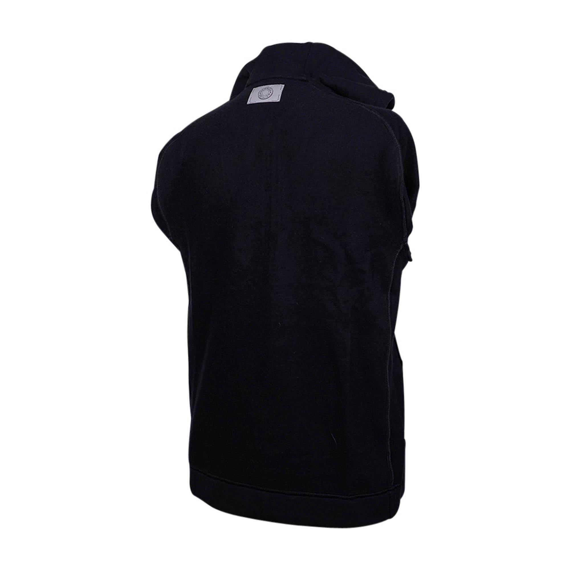 Hermes Fit Sweatshirt Black Hooded L For Sale 8
