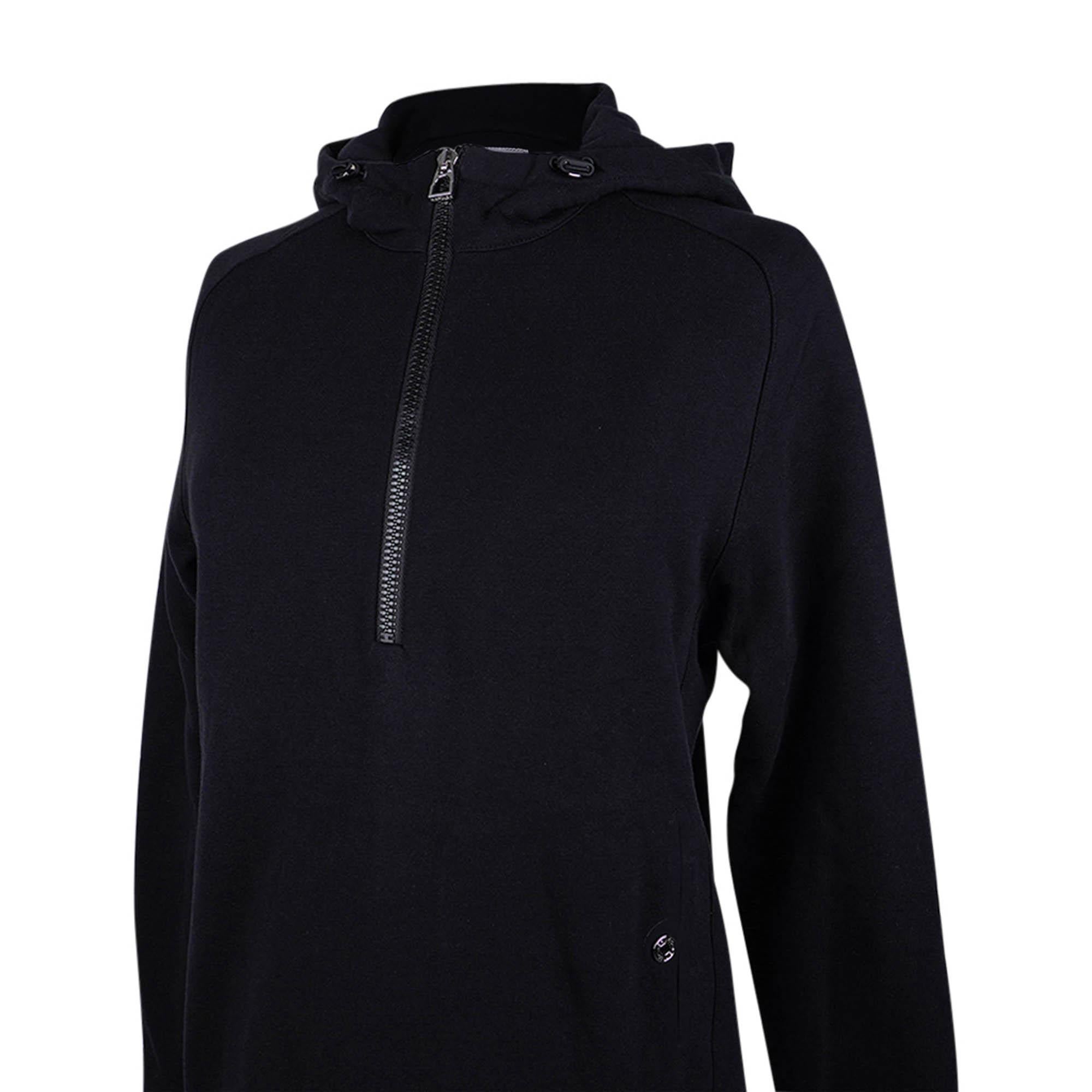 Hermes Fit Sweatshirt Black Hooded L For Sale 3