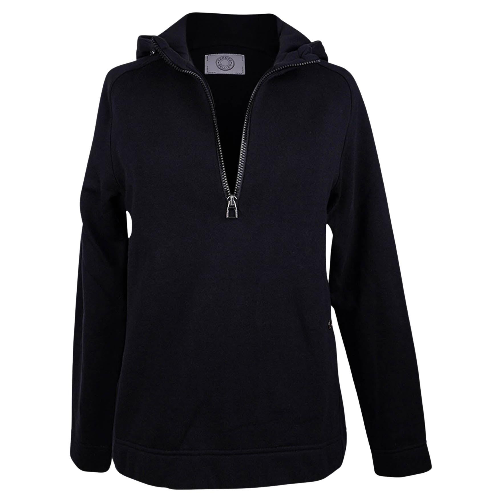 Hermes Fit Sweatshirt Black Hooded L For Sale