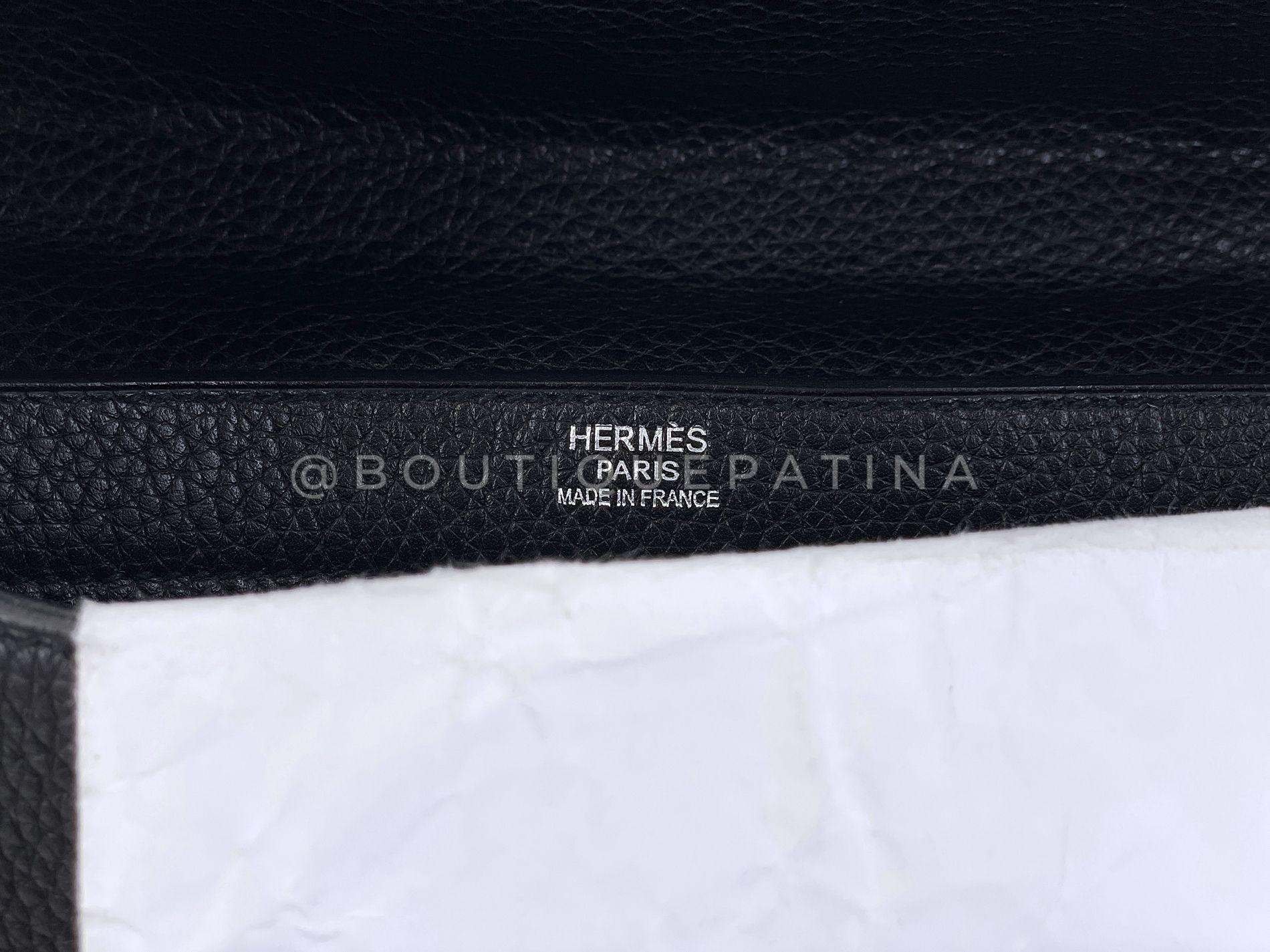 Hermès Fjord Sac a Depeche Mini Briefcase Bag 27 PHW 68802 en vente 6