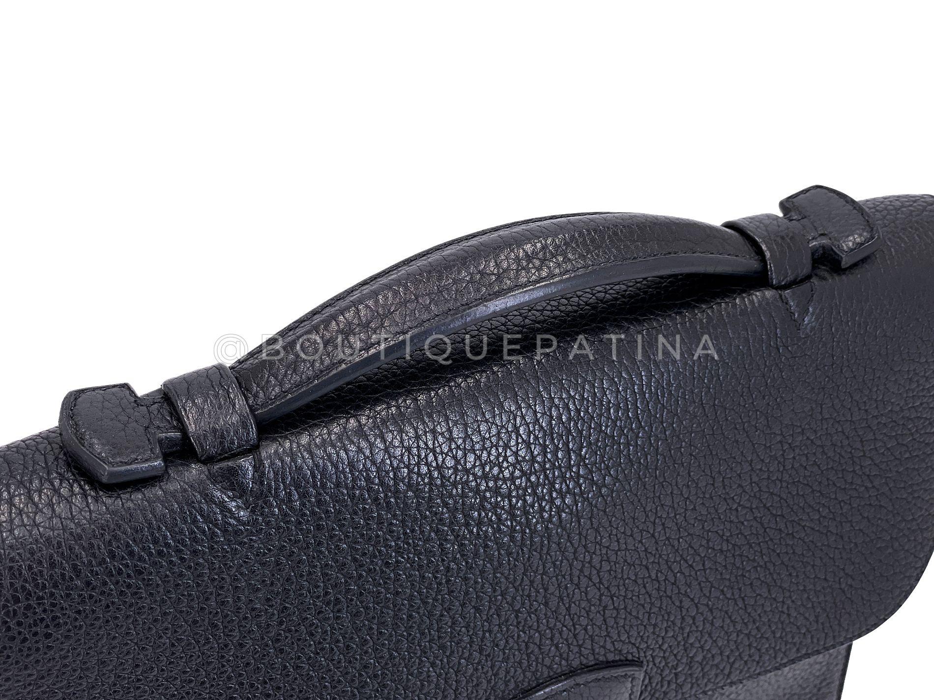 Hermès Fjord Sac a Depeche Mini Briefcase Bag 27 PHW 68802 en vente 2