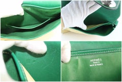 Hermès Flap Bicolor 226864 Green Straw Cross Body Bag