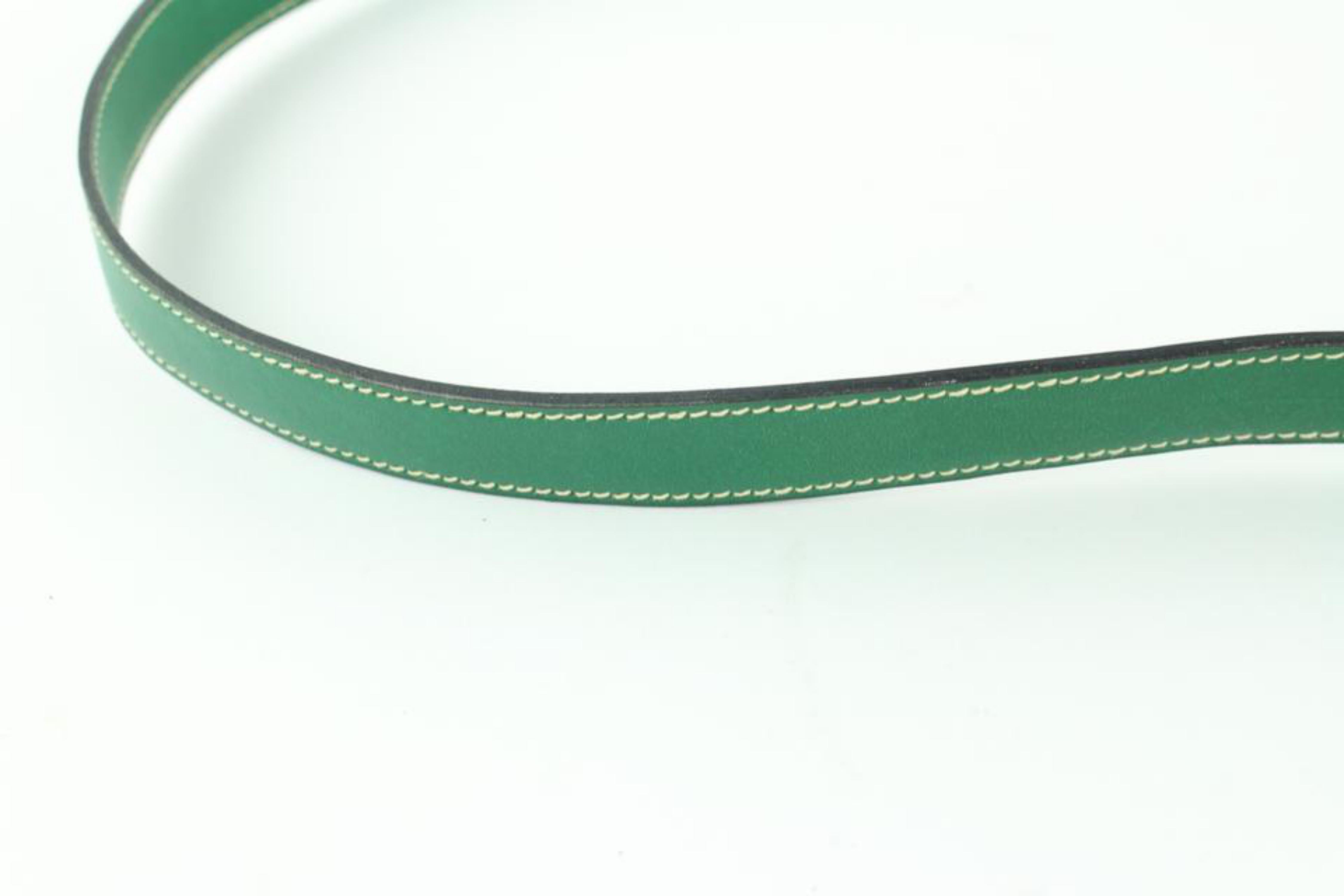 Hermès Flap Bicolor 226864 Green Straw Cross Body Bag For Sale 5