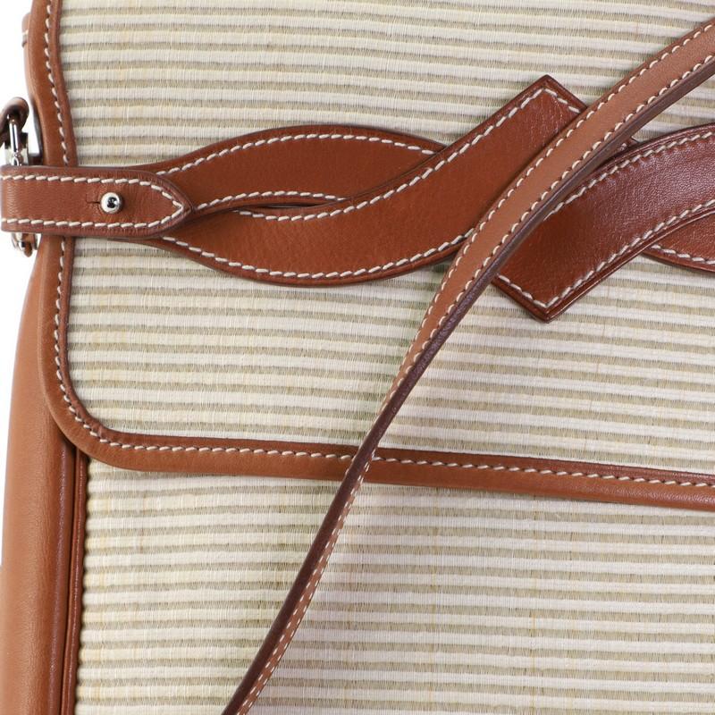 Hermes Flap Shoulder Bag Crinoline with Leather Small 4