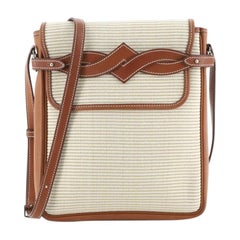 Hermes Flap Shoulder Bag Crinoline with Leather Small
