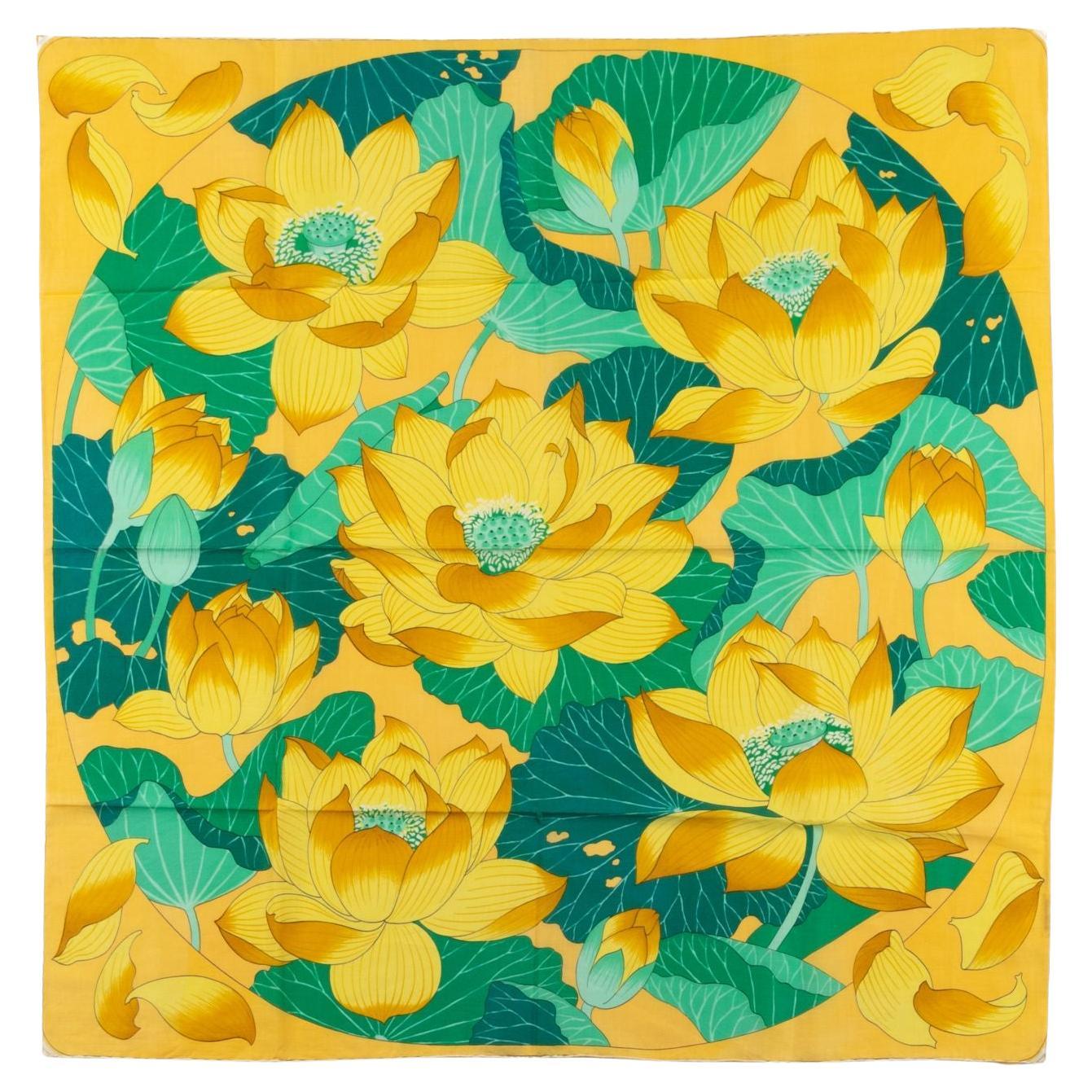 Hermès "Fleurs De Lotus" Silk Scarf