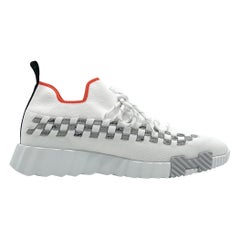 Hermès Flex Sneaker In Blanc & Gris (Weiß & Grau)  Größe 38