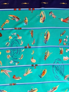 HERMÈS FLIES 1988 Silk Scarf designed by Cathy Latham