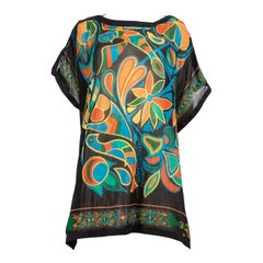 Hermès Floral Print See Through Top Size S