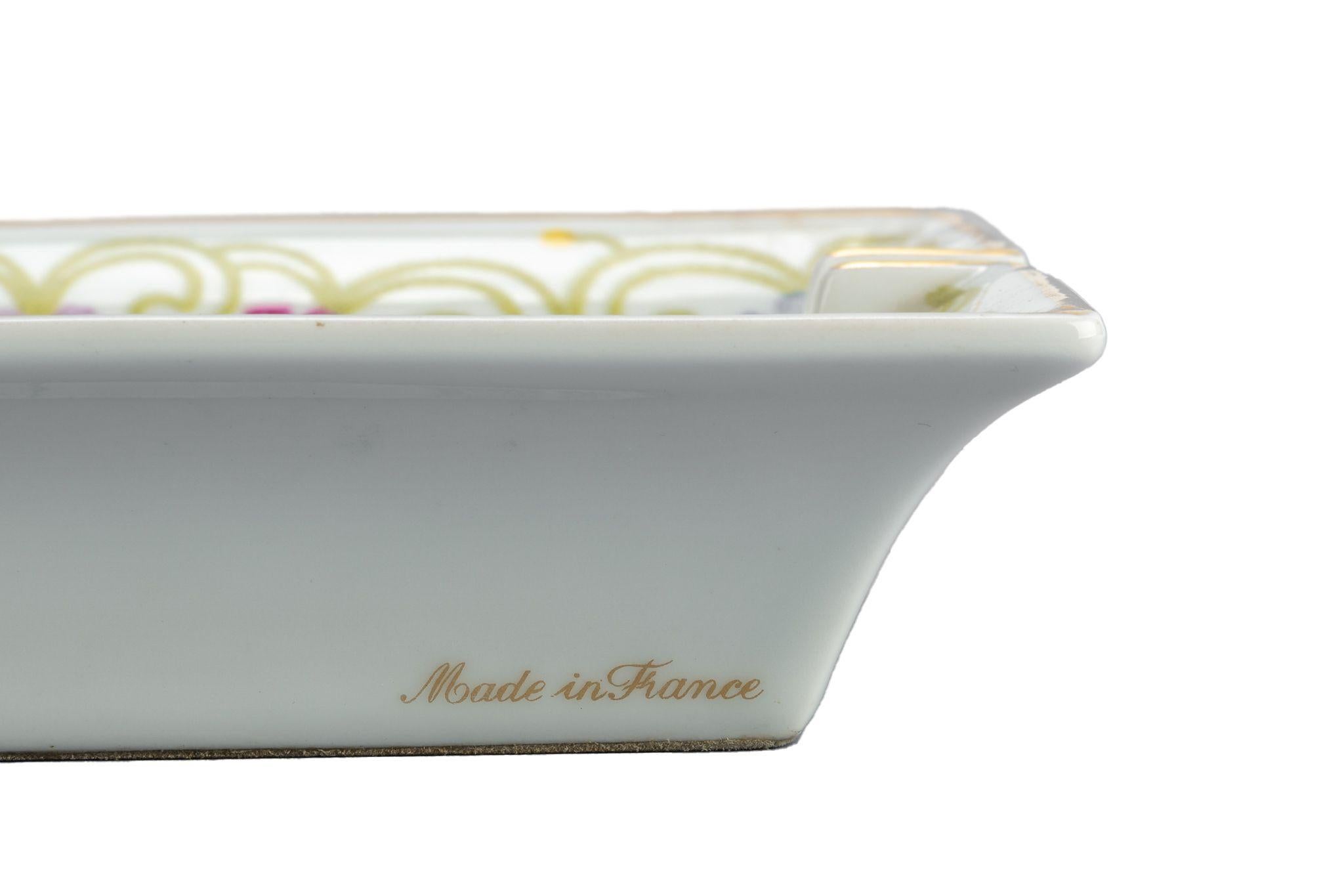 Hermes Flowerpot Porcelain Ashtray In Excellent Condition For Sale In West Hollywood, CA