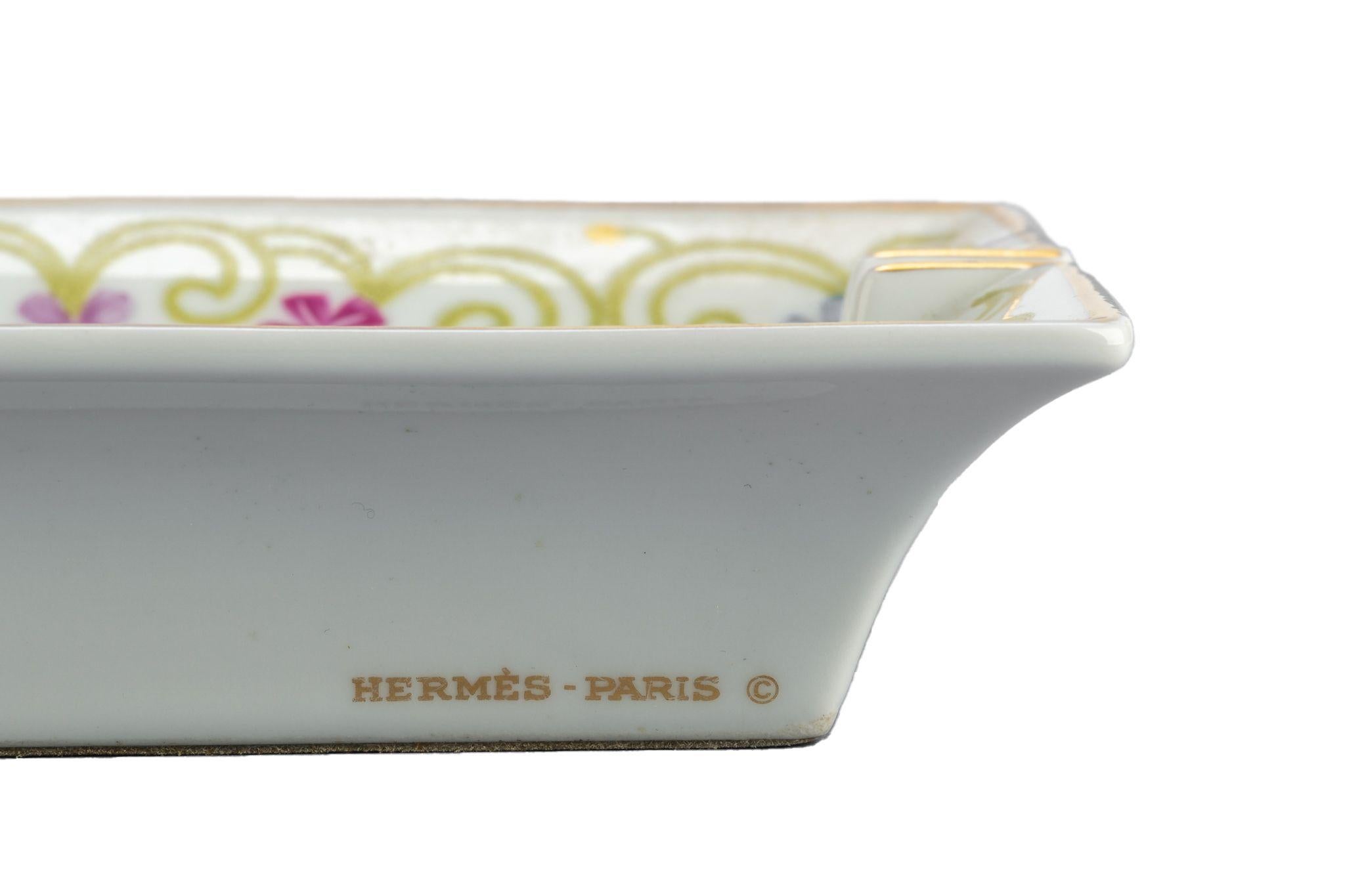 Women's or Men's Hermes Flowerpot Porcelain Ashtray For Sale