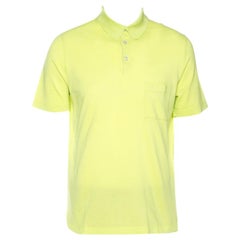 Hermes Fluorescent Cotton Pique Polo T Shirt XL