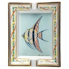 Hermes Flying Fish Porcelain Ashtray