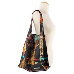 Hermès Folding Black Leather Silky Pop Bag