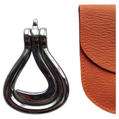 Hermès Folding Hoof Pick or Boots Scraper in Leather Case