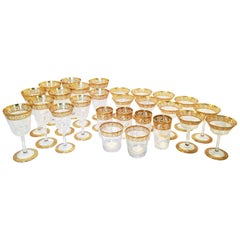 Used Saint-Louis Thistle Collection Crystal Glassware by Hermes