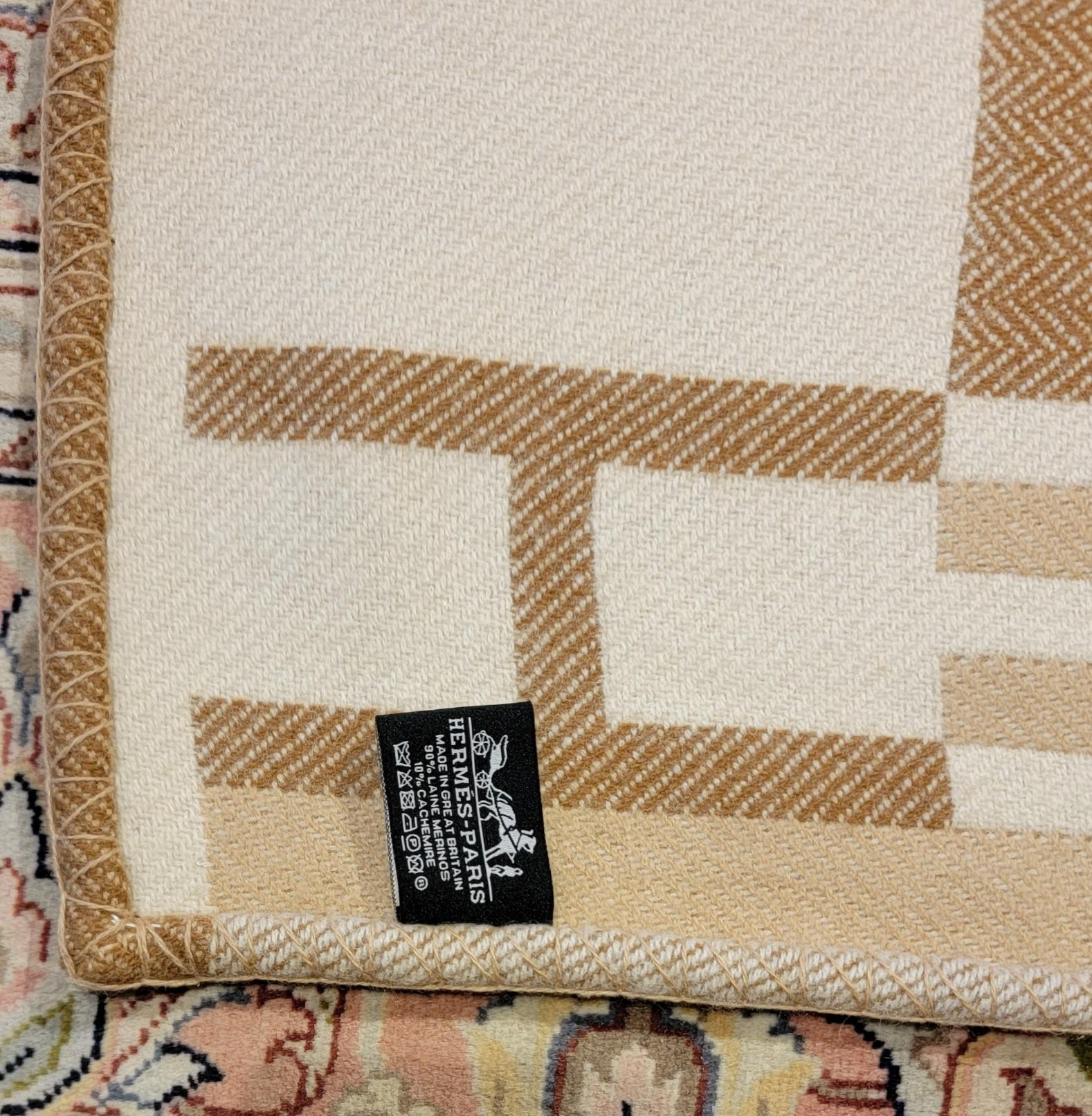 Hermes Vibration Throw Blanket and pillows  In Good Condition For Sale In Pasadena, CA