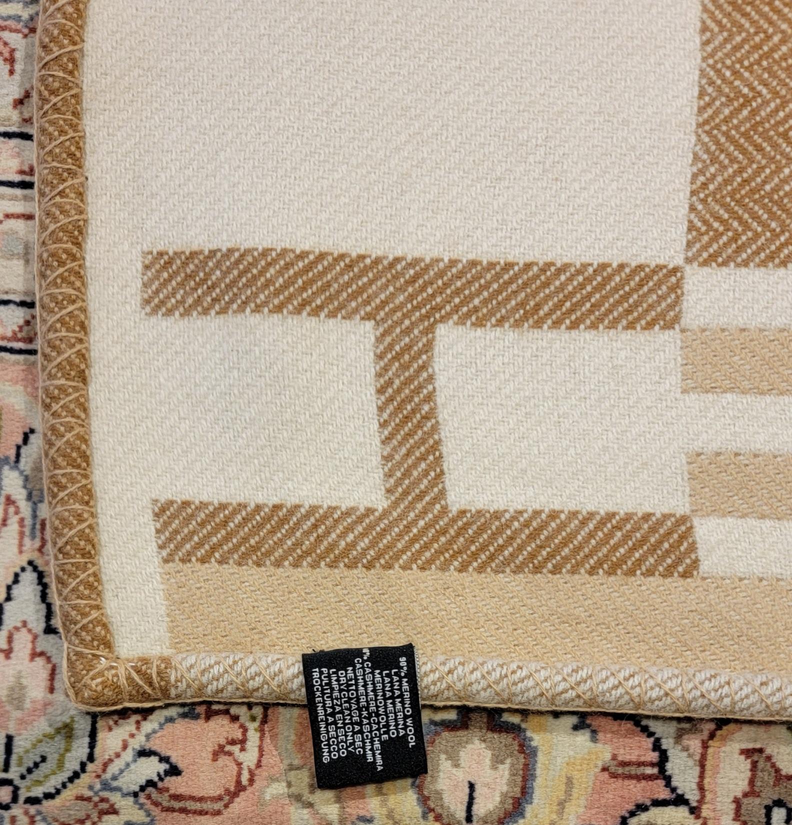 Contemporary Hermes Vibration Throw Blanket and pillows  For Sale