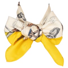 Foulard Hermès "About Boots" Designé par Xavier de Poret, 1962