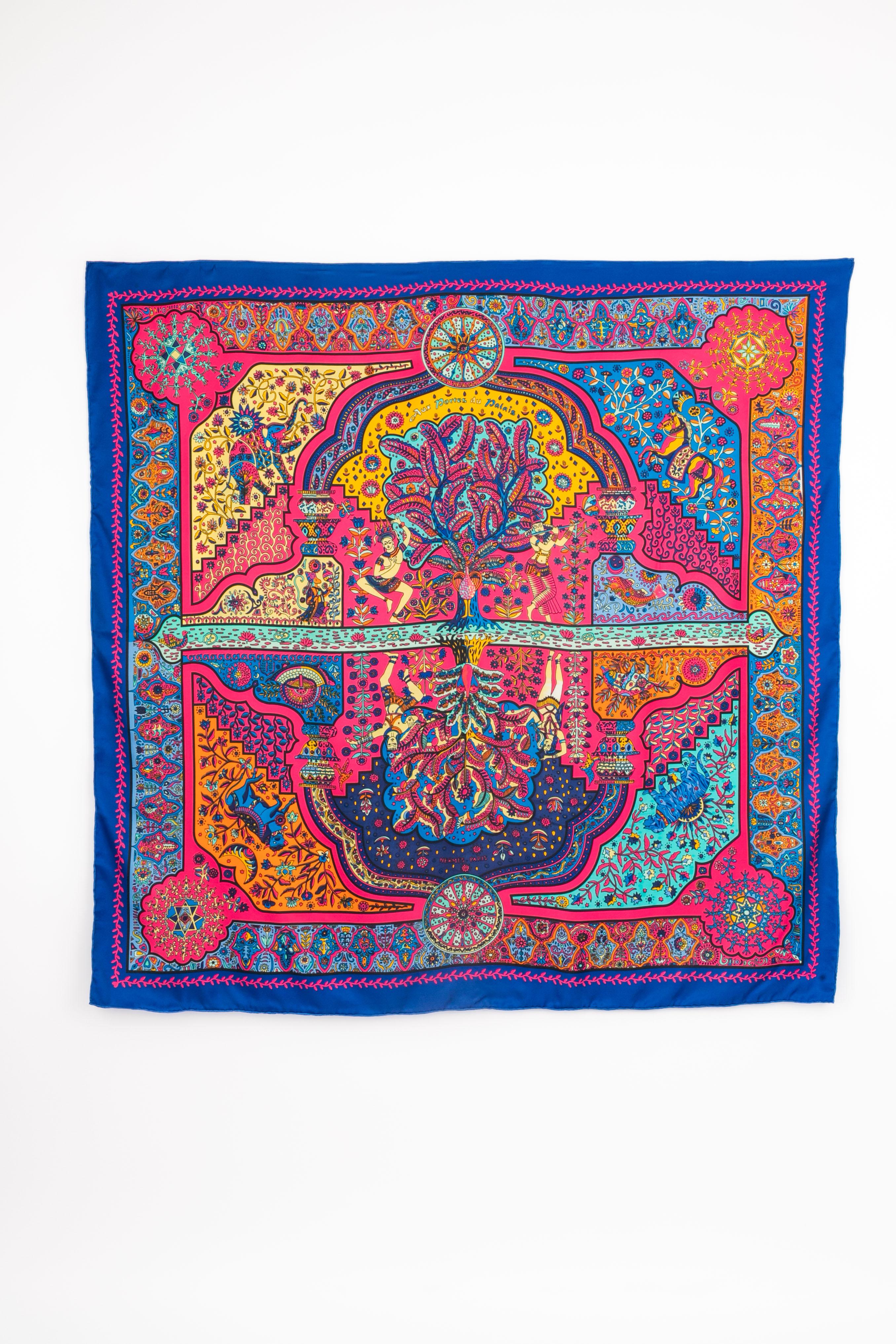 Foulard di Hermès "Alle porte del palazzo". in vendita