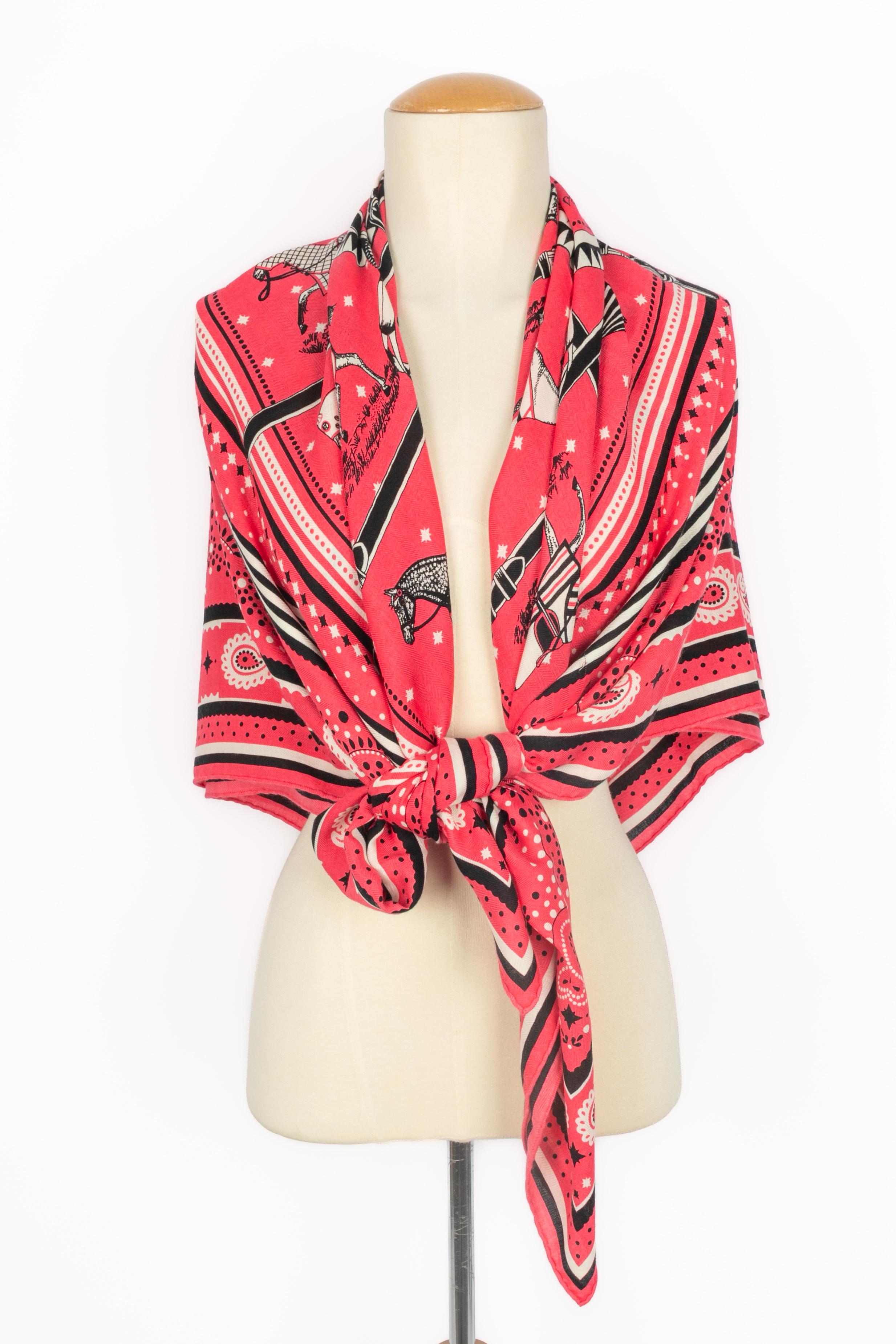 Hermès foulard 'Blankets and clothes of today' en vente 2