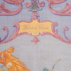 Hermès Foulard Carre 90 Cachemire Cheval Turc 2002 Cashmere Silk Scarf Hermes