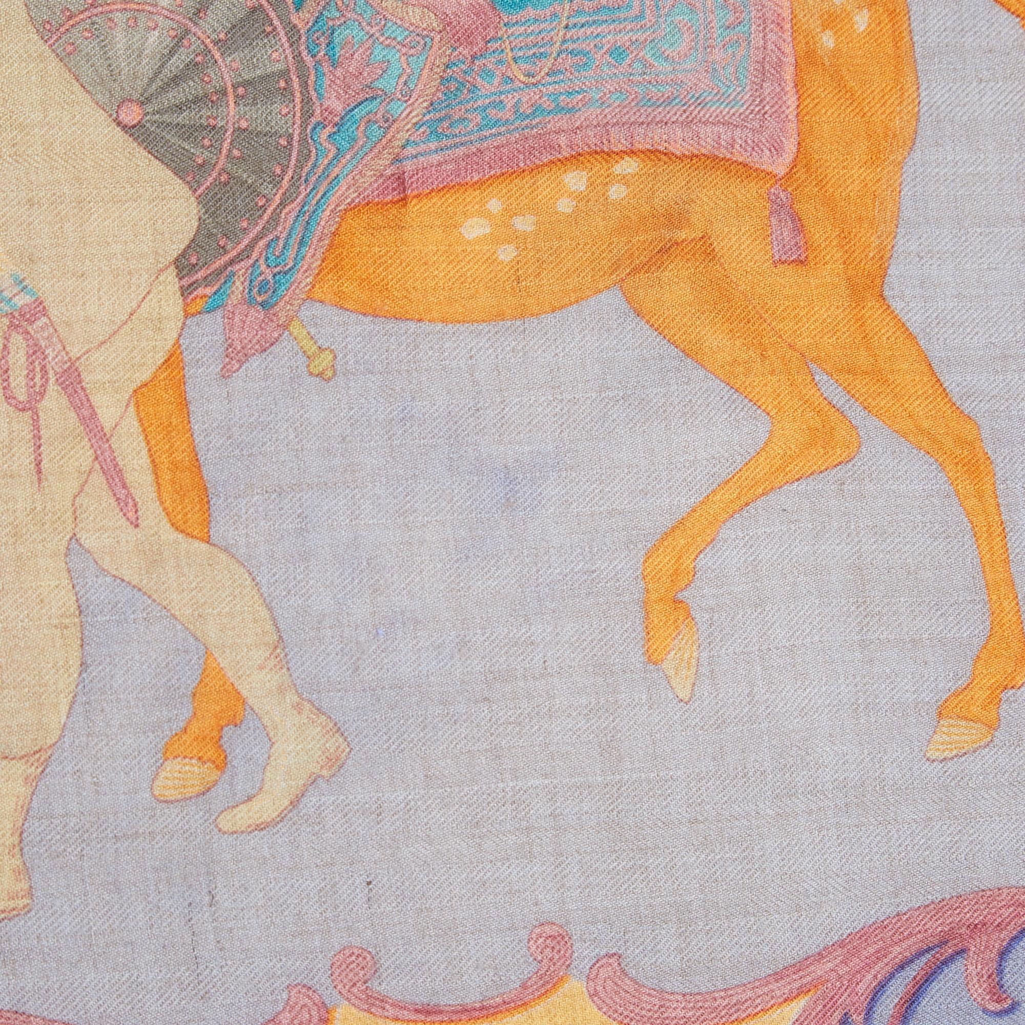 Hermès Foulard Carre 90 Cachemire Cheval Turc 2002 Kaschmir-Seidenschal Hermes für Damen oder Herren im Angebot