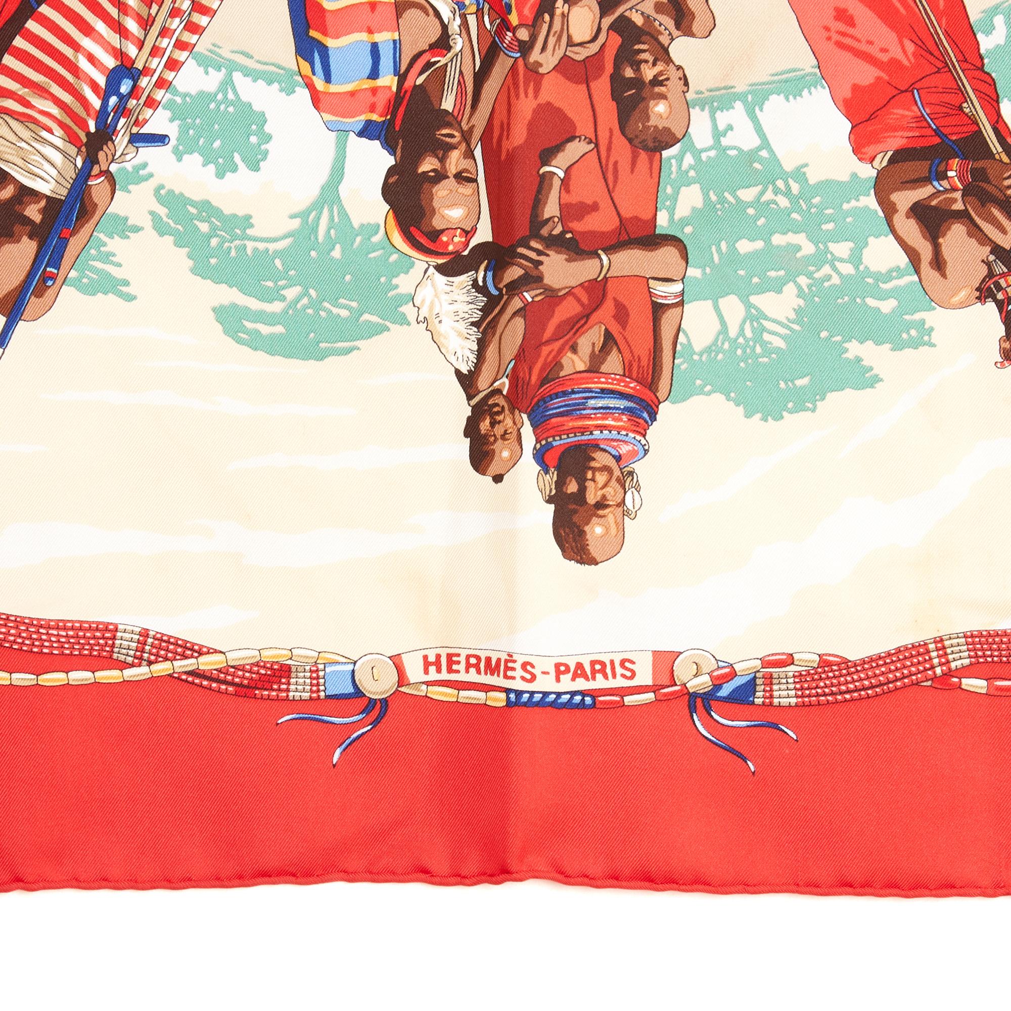 Beige Hermès Foulard Carre 90 Le Carrousel du Tigre Royal 2025 Écharpe en sergé de soie Hermès en vente