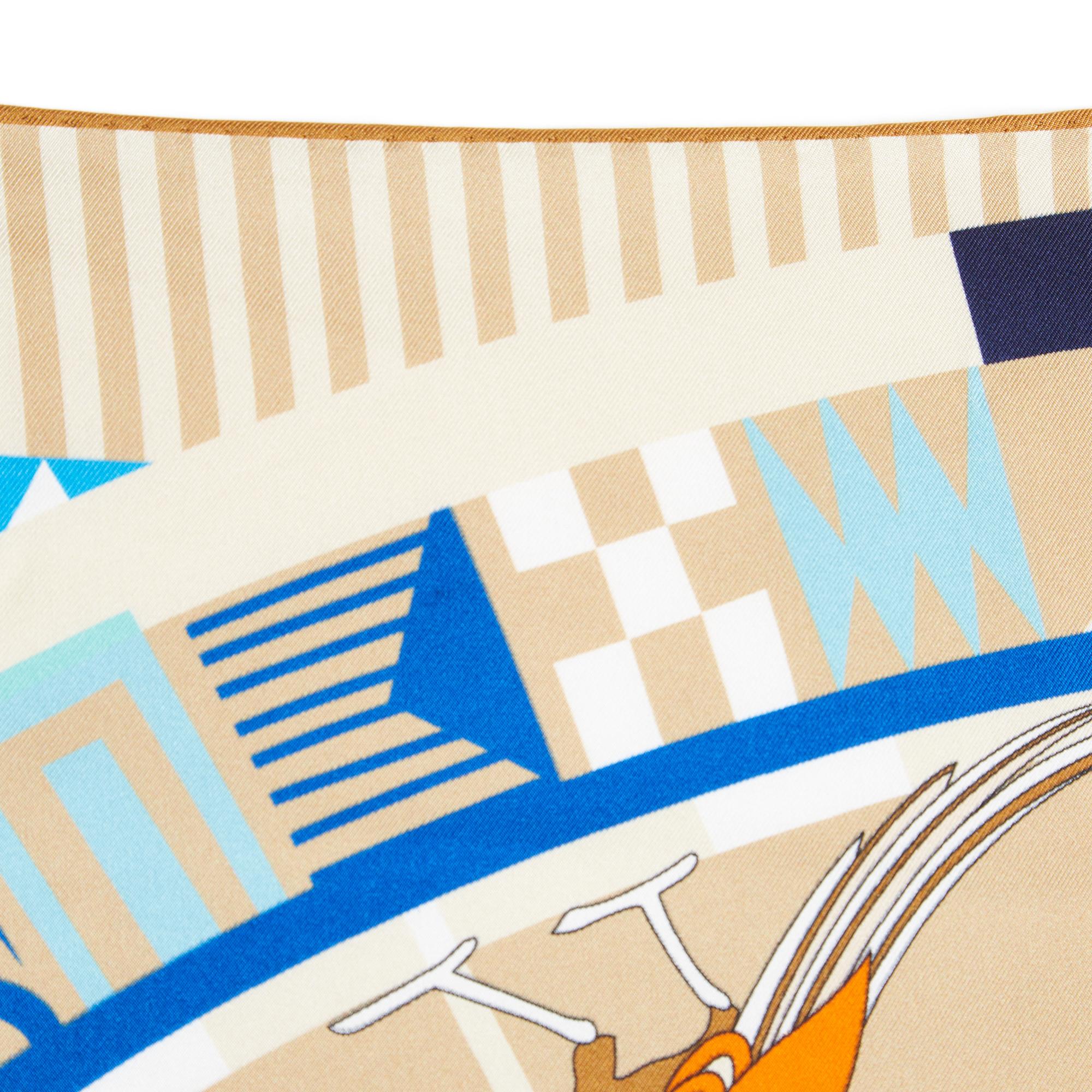Hermès Foulard Carre 90 Le Carrousel du Tigre Royal 2025 Écharpe en sergé de soie Hermès Excellent état - En vente à PARIS, FR