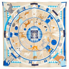 Hermès Foulard Carre 90 Le Carrousel du Tigre Royal 2025 Écharpe en sergé de soie Hermès
