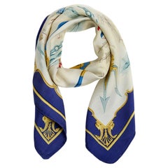 Hermès Foulard Carré 90 Marine en bois 2000 Seidenschal Multicolore