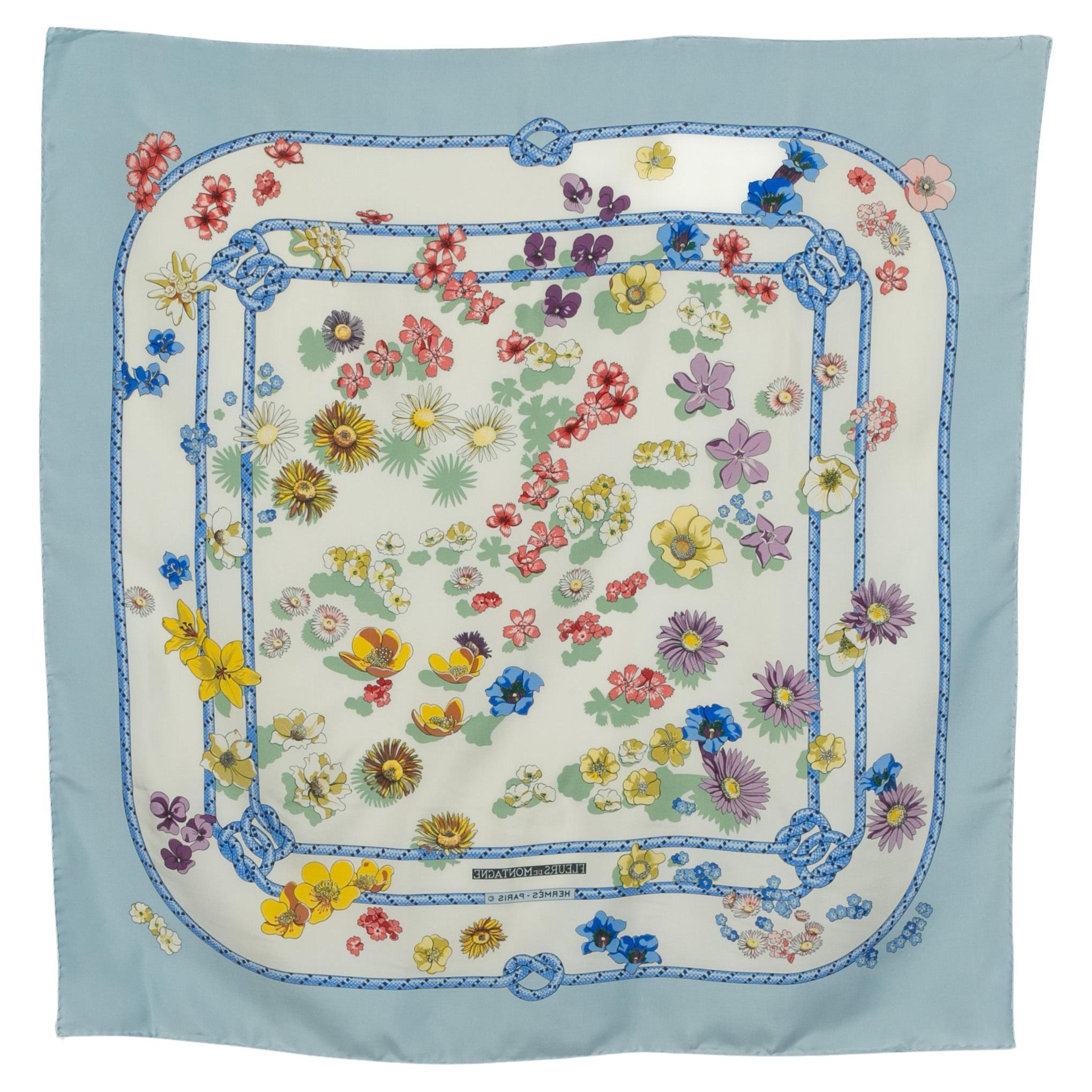 Foulard Hermès 'Mountain flowers' (fleurs de montagne)