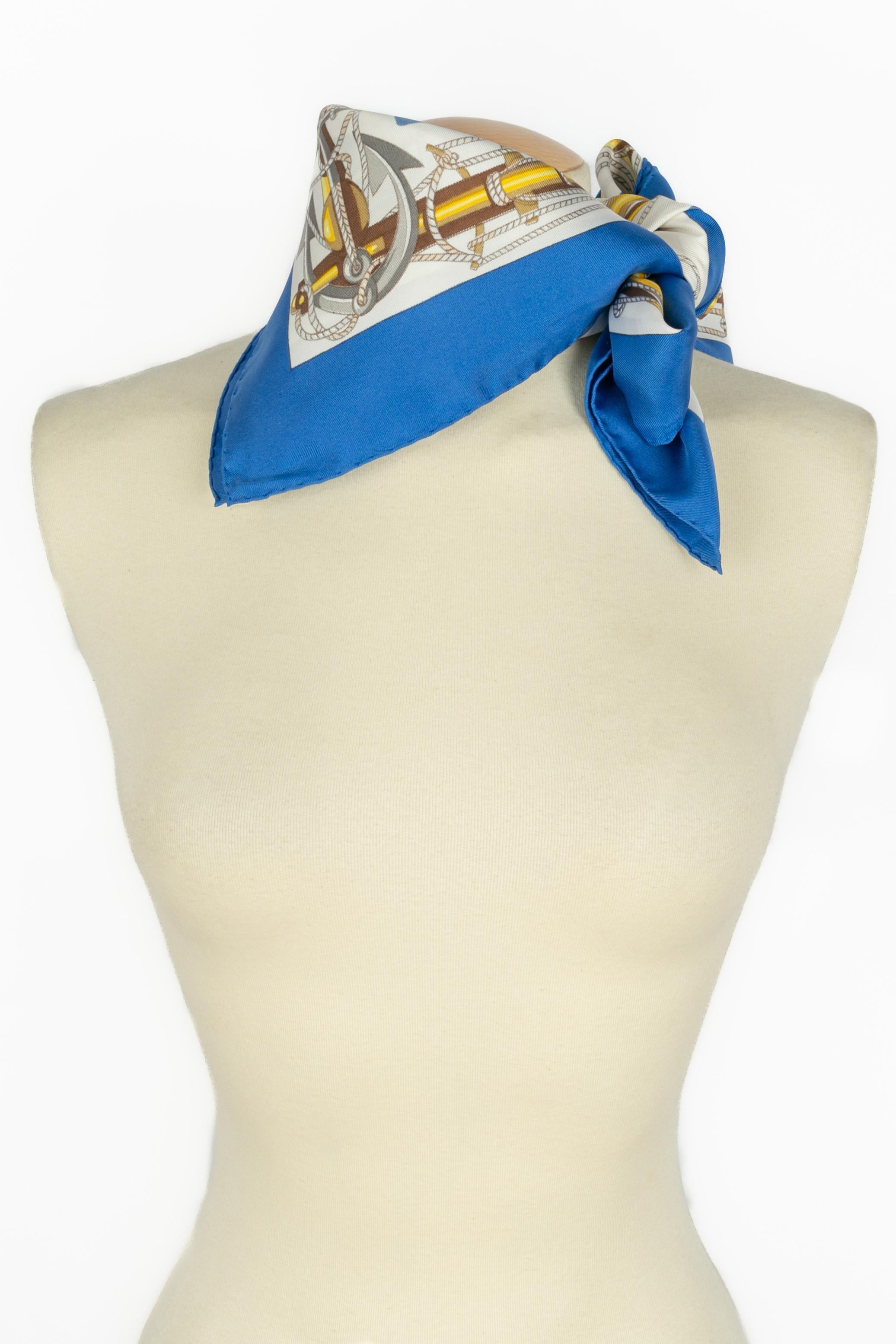 Hermès foulard 'Navires d'Europe à voiles mixtes et à vapeur For Sale 3