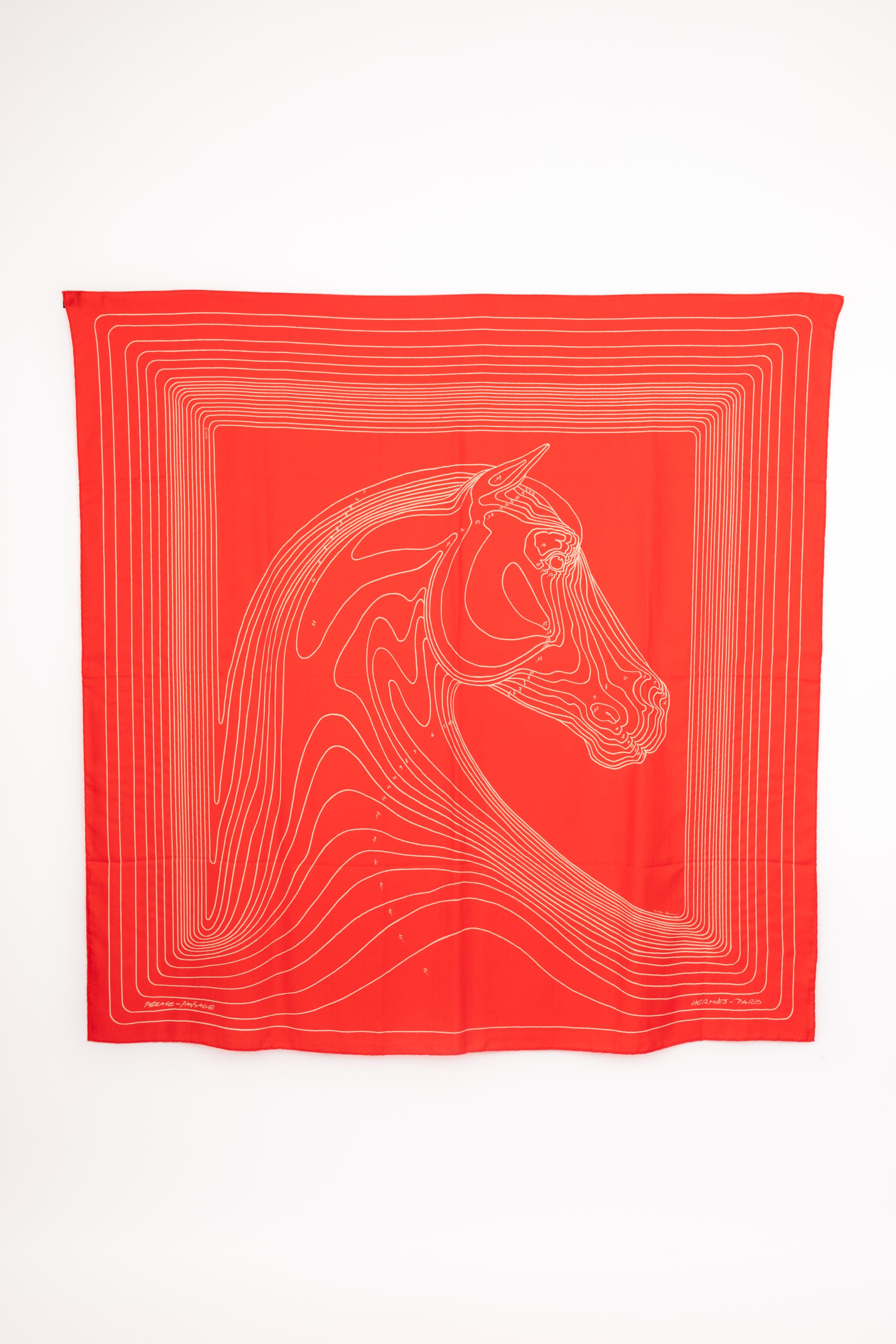 HERMÈS - (Made in France) Foulard in seta e cashmere intitolato 